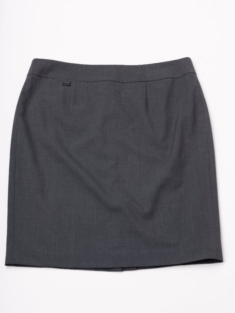 Calvin Klein Gray Luxe Stretch High Rise Pencil Skirt Workwear Size 12P EUC